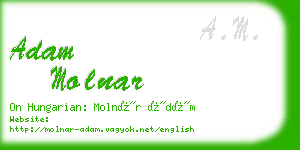 adam molnar business card